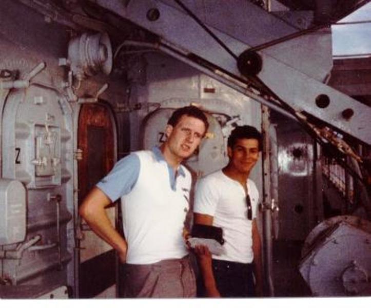 Brock & Griff Boat Deck.jpg - Mark Brocklehurst & Steve Griffin  1984